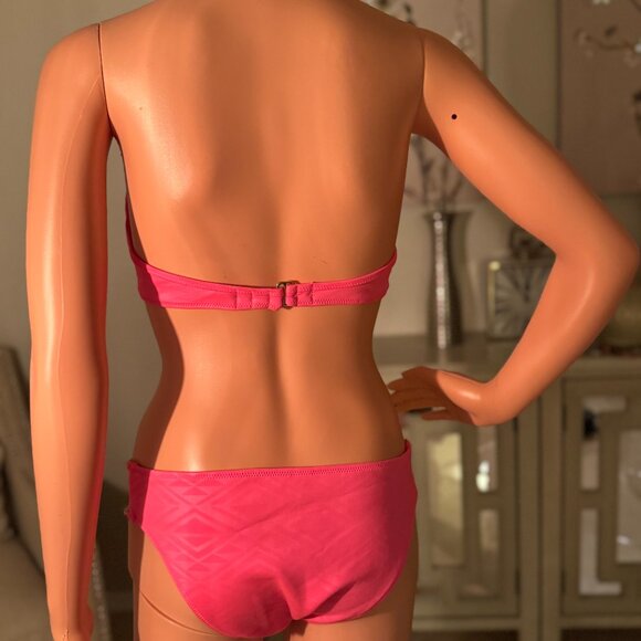 VS The Knockout Bikini Set Pink Neoprene, 34B Top & Medium Bottom ✨ - Picture 7 of 9